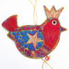 Hanging Robin Decoration with Crown