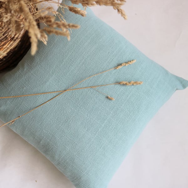 100% Linen Cushion Cover, Teal