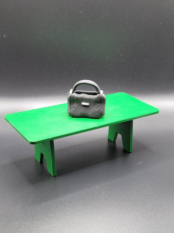 Handmade Polymer Clay Miniature Handbag, Dollhouse Accessory, 1:12 Scale