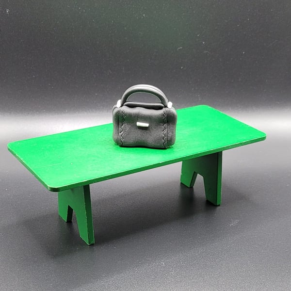 Handmade Polymer Clay Miniature Handbag, Dollhouse Accessory, 1:12 Scale