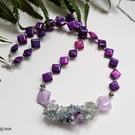 Amethyst, Fluorite & Howlite Necklace 'ONE OFF'