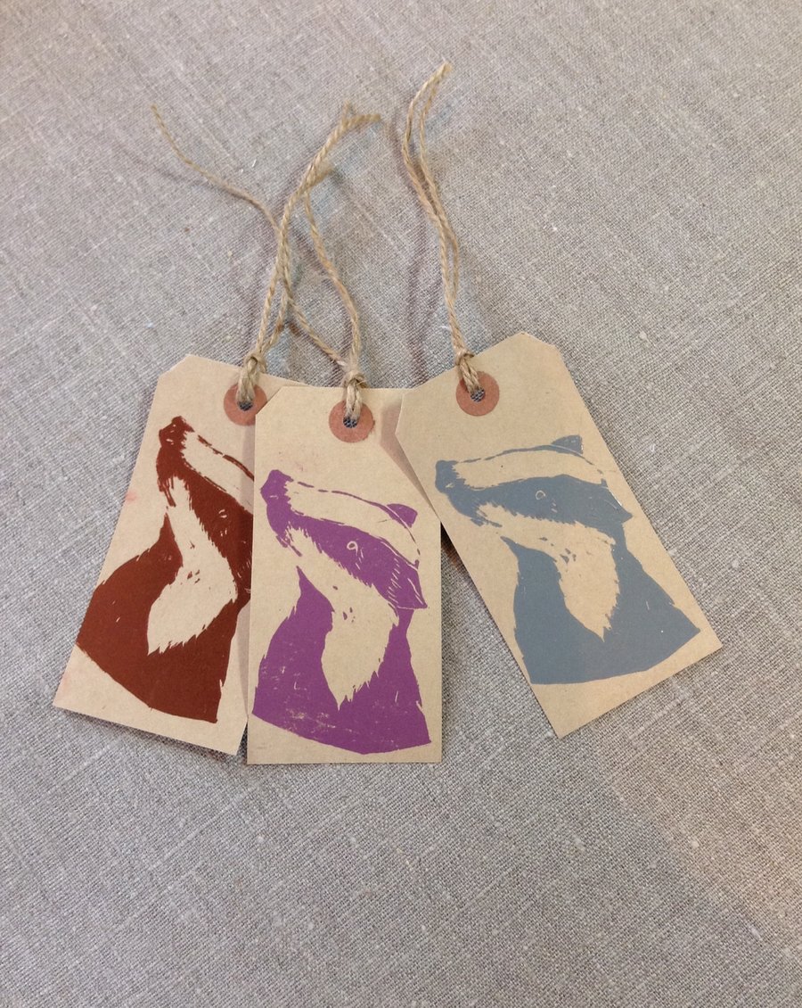 Hand printed gift tags
