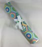 Full set of straight metal knitting needles in case with floral mandala print,  - Image 3