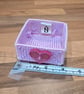 Small tray for small desk items - purple and pink with heart charm - Image 2