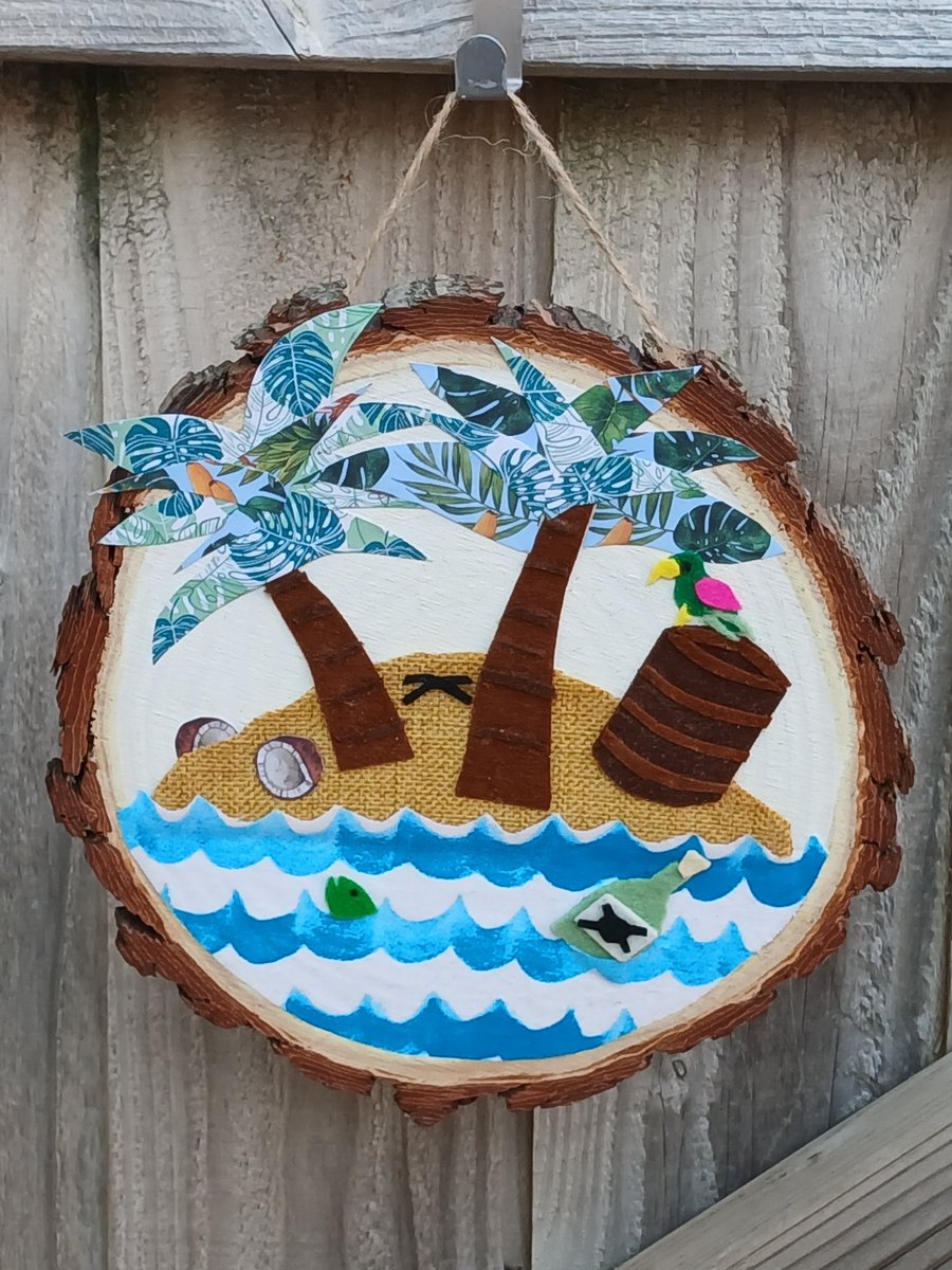 Wooden wall art Treasure Island