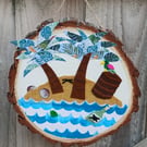 Wooden wall art Treasure Island