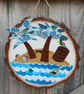Wooden wall art Treasure Island