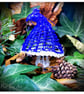 Handmade Blue Toadstool Christmas decorations set of 3 - Image 3