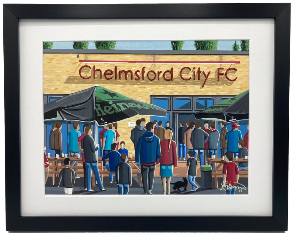Chelmsford. Framed & Unframed Fine Art Print, City Football Club FC Stadium Gift