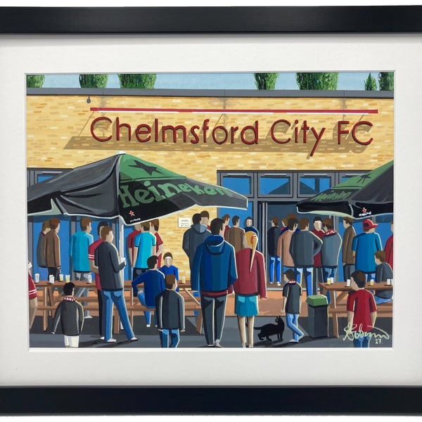 Chelmsford. Framed & Unframed Fine Art Print, City Football Club FC Stadium Gift