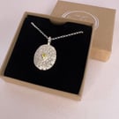 Silver sea urchin pendant necklace 