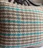 Angharad cushion - Aqua Blue 14" square. Handwoven in Wales - Image 3