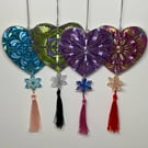 Christmas Heart Decorations x 4