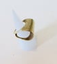 Chunky Hammered Brass Ring - Image 2