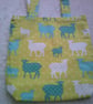Sheep on Lime Green Shoulder Bag - Image 2