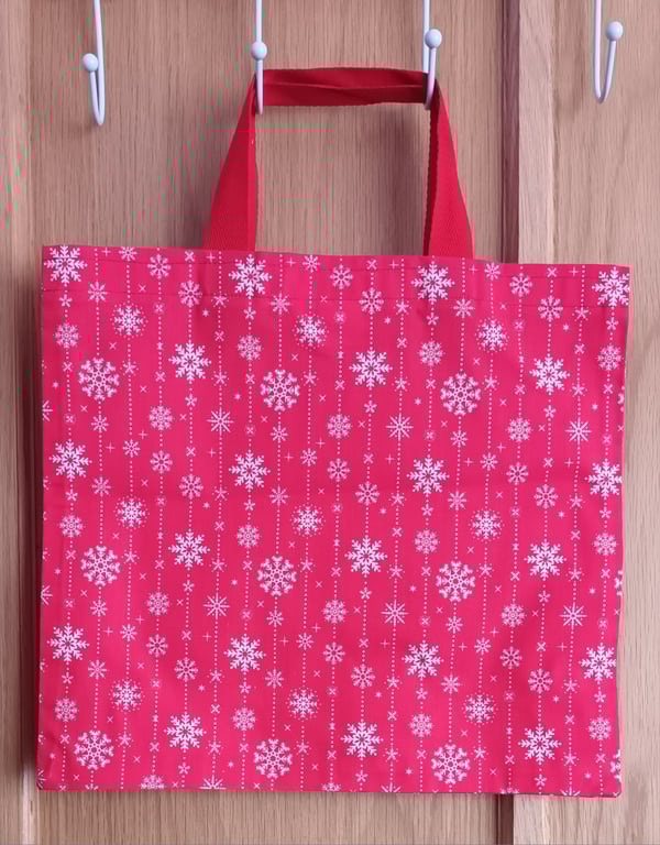 Large Christmas Snowflakes Reusable Gift  Bag. With Free Delivery