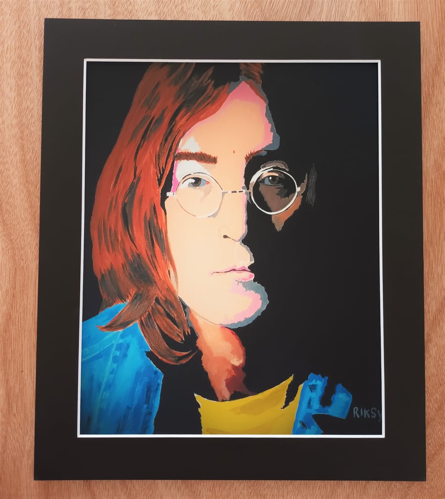 JOHN LENNON ART PRINT WITH MOUNT