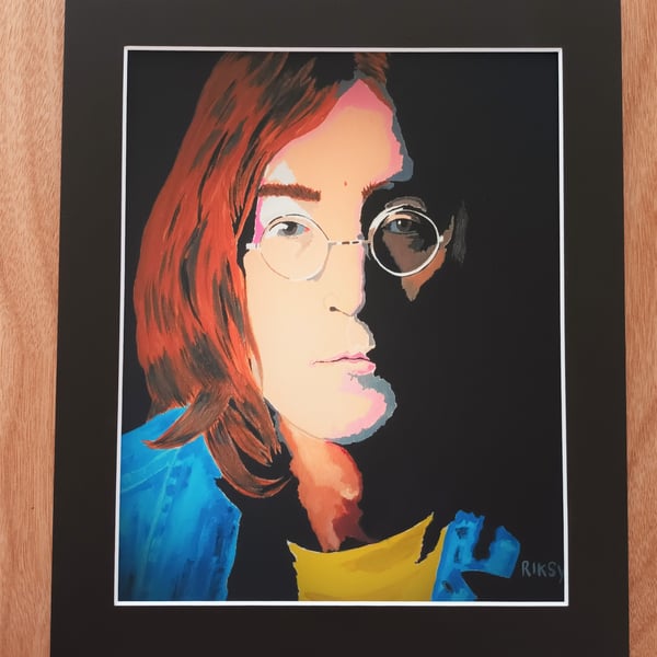 JOHN LENNON ART PRINT WITH MOUNT