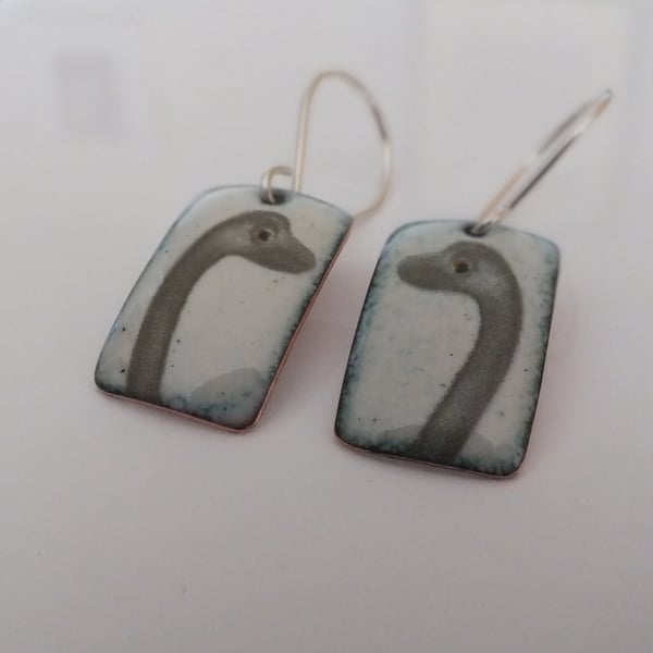 Diplodocus enamelled earrings