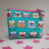 Campervan Zipper Pouch, Pencil Case, Make Up Bag
