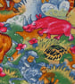Colourful Jungle Design Fabric-Covered Cork Pinboard - Image 3