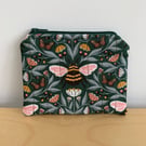 Bee Print Fabric Quilted Midi Purse