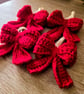 Crochet Christmas Tree Bow Decoration - Set of 4 - Image 2