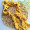 Seconds Sunday Crochet Merino Frill Scarf in Mustard