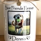 Personalised Pet Urn – Ceramic Photo Memorial Keepsake Jar - Dog or Cat Urn