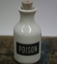 Small porcelain bottle with poison wording - Image 1