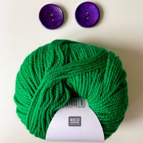 Triple braid headband kit - Knitting, crafts, handmade - Emerald Green