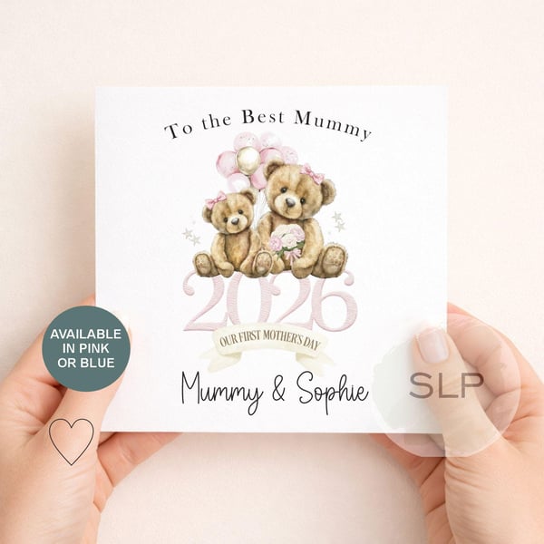 Personalised 1st Mother's Day Card Personalised First Mother's Day Card 2026