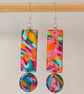 Splashes of colour drop earrings  - Image 3