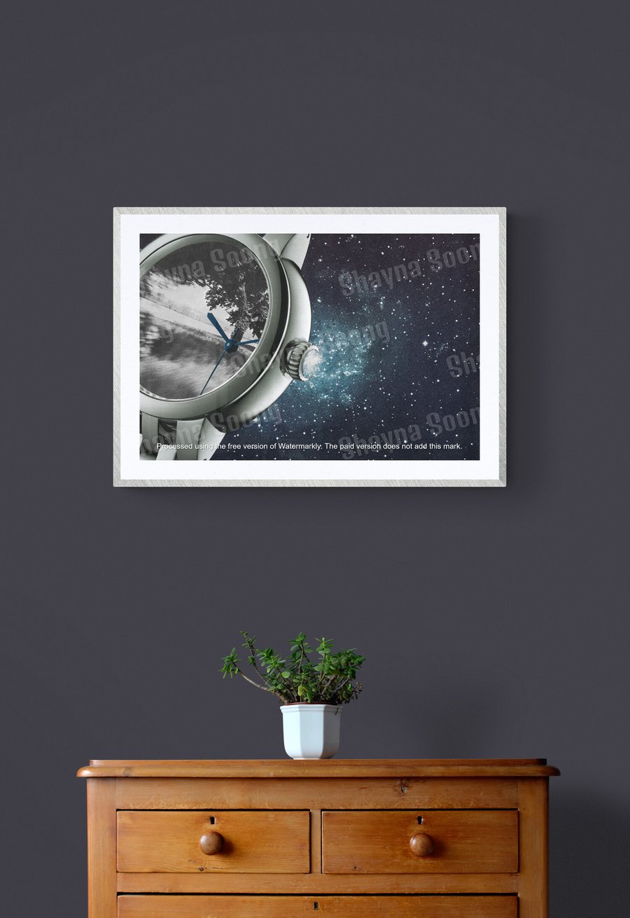 'Chronos' print of handmade collage