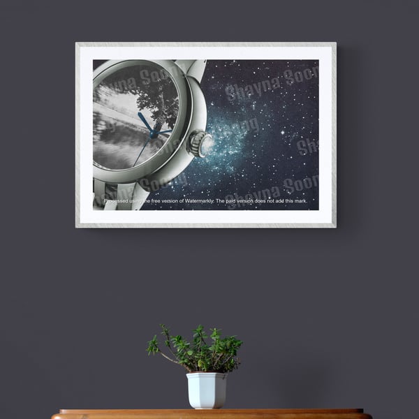 'Chronos' print of handmade collage