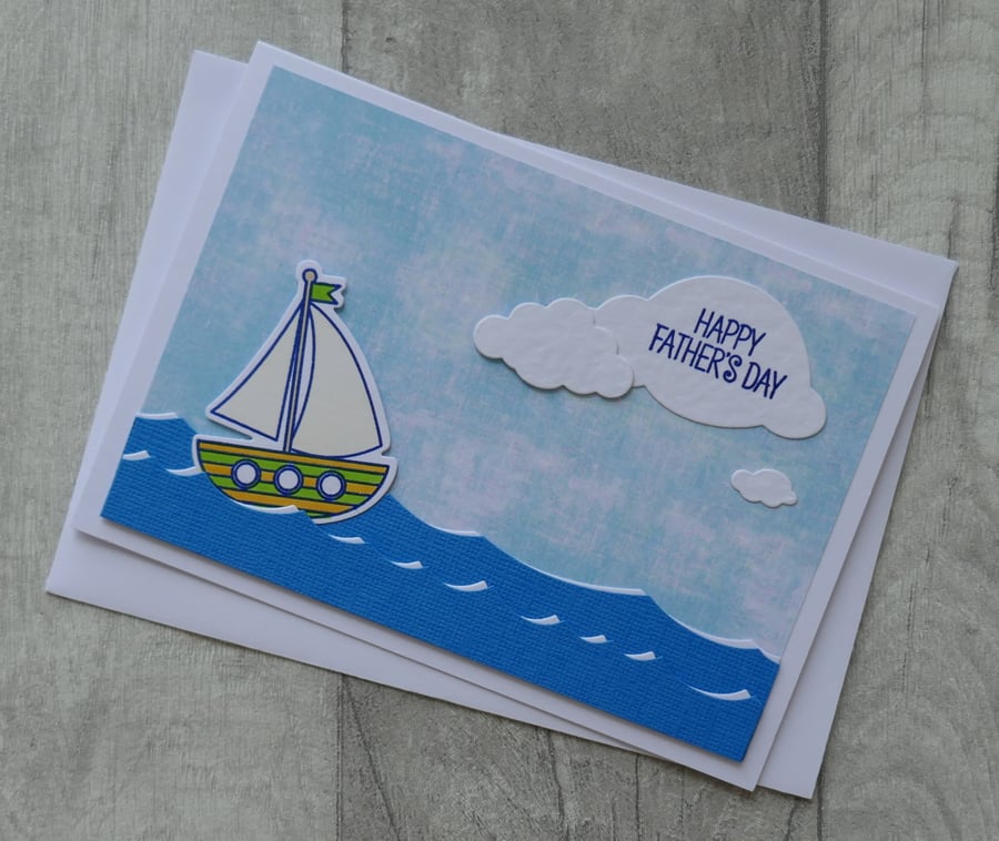 Small Boat on Sea -  Father's Day Card