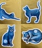 4 x Stickers - Cat Stickers! Scrapbooking, laptop decor, stocking fillers, cats - Image 1
