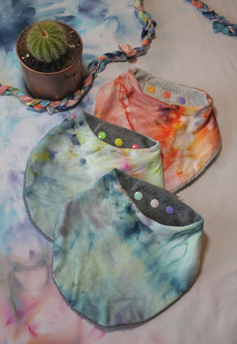 Soft Bamboo Ice Dye Bib Set of 3