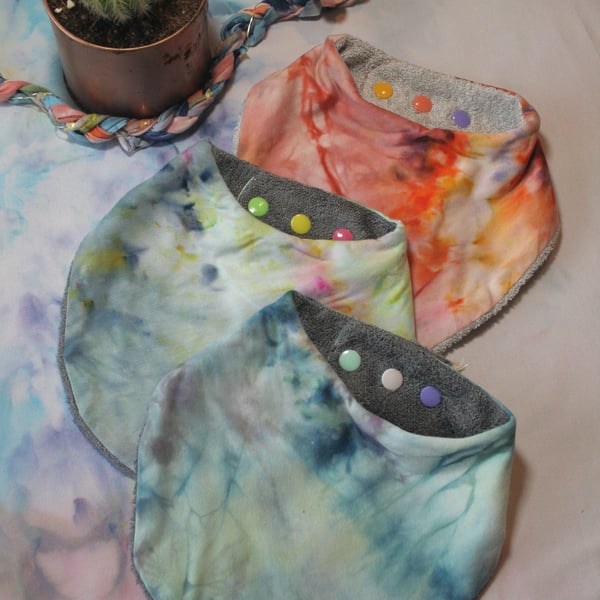 Soft Bamboo Ice Dye Bib Set of 3