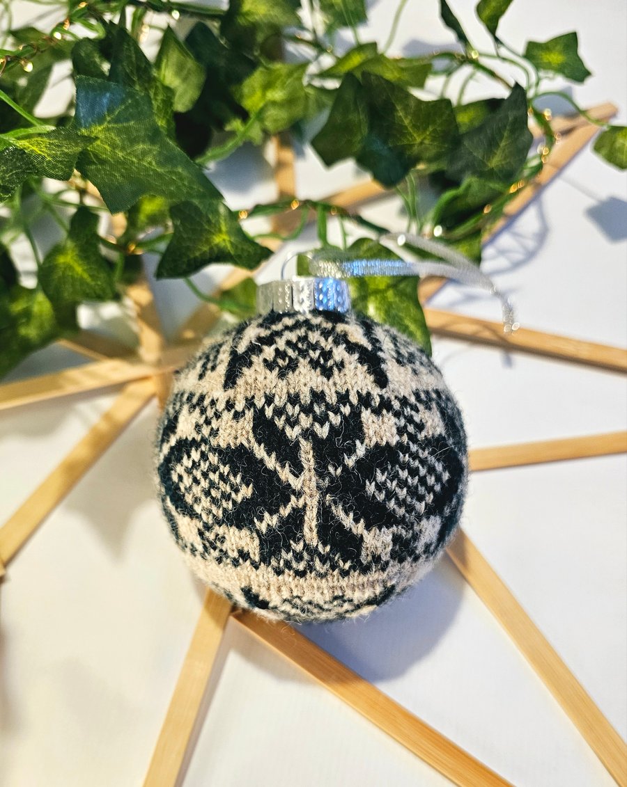 Hand Knit Fair Isle Bauble