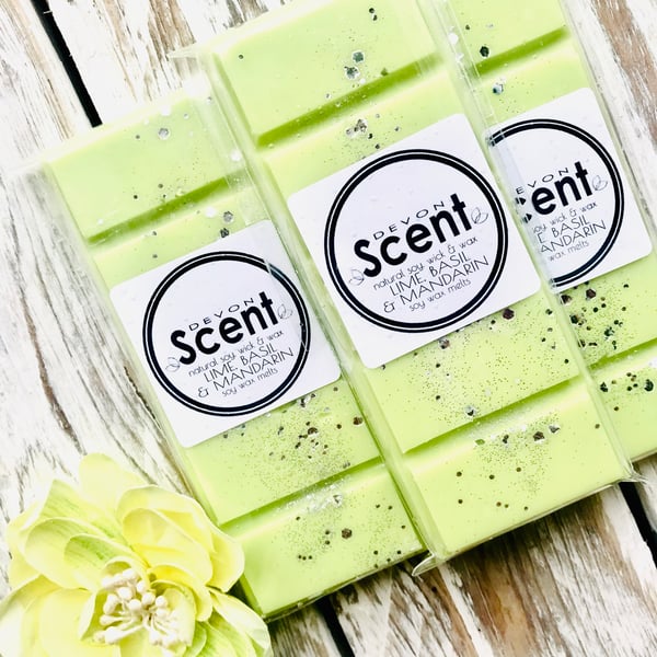 Lime, Basil & Mandarin Snap Bar Wax Melts
