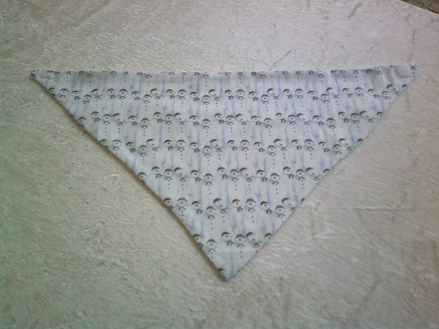 Christmas Dribble Bib with All Over Design of Snowmen