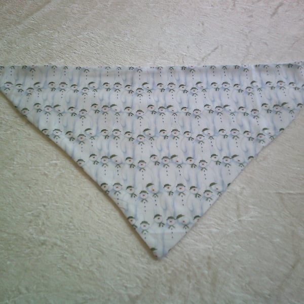 Christmas Dribble Bib with All Over Design of Snowmen