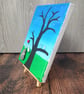 Pebble, sea glass and sea pottery canvas art "FAMILY"  - Image 3