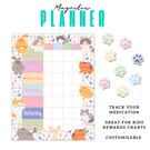 Magnetic Medication & Habit Tracker – A4 Weekly Planner Board Organiser