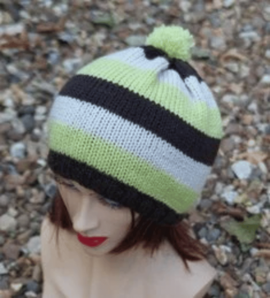 Hat Handknitted Bobble Hat pompom hat