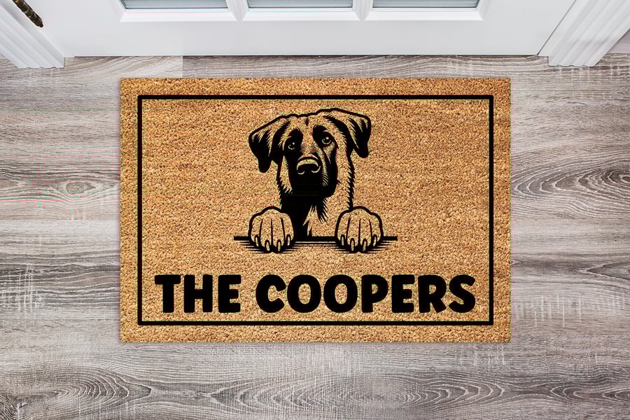 Anatolian Shepherd Door Mat - Personalised Anatolian Shepherd Welcome Mat 