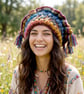 Boho Tribal Bonnet Beanie Hat Festivals Renfaire  Vegan Friendly