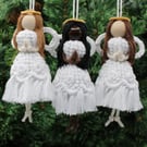 Macrame Christmas Angel, Christmas tree decoration