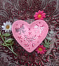 Bows Pink hand-painted ceramic ring jewellery dish - Image 6